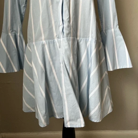 NWT Equipment Striped blue and white drop waist shirt dress size S - Picture 3 of 16